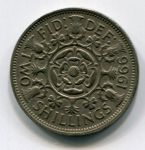 Монета Великобритания 2 шиллинга 1966