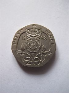 Великобритания 20 пенсов 1998