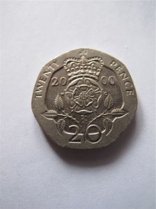 Великобритания 20 пенсов 2000