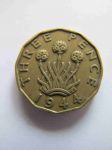 Монета Великобритания 3 пенса 1944