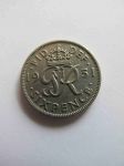 Монета Великобритания 6 пенсов 1951