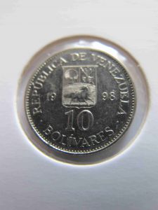 Венесуэла 10 боливар 1998