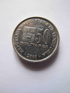 Монета Венесуэла 50 боливар 2000