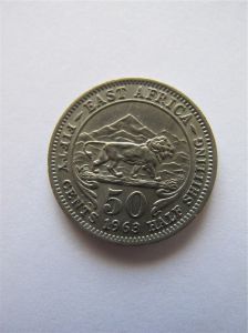 Восточная Африка 1/2  шиллинга 1963