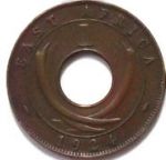 Монета Британская Восточная Африка 1 цент 1924