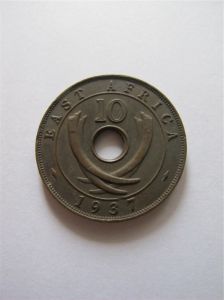 Британская Восточная Африка и 10 центов 1937 KN