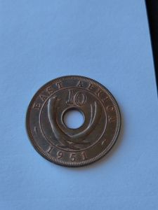 Британская Восточная Африка и 10 центов 1951 