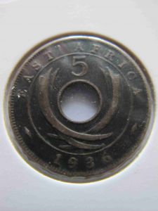 Британская Восточная Африка и 5 центов 1936 KN
