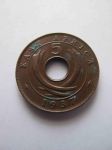 Монета Британская Восточная Африка 5 центов 1937 H