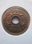 Монета Британская Восточная Африка 5 центов 1952