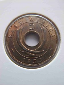 Британская Восточная Африка и 5 центов 1952