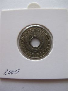 Монета Британская Восточная Африка и Уганда 1 цент 1911