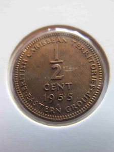 Восточно-Карибские штаты 1/2 цента 1955