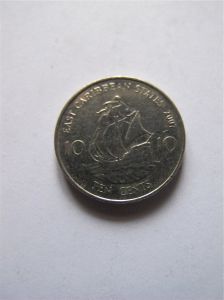 Восточно-Карибские штаты 10 центов 2007