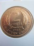 Монета Восточно-Карибские штаты 2 цента 1965 unc