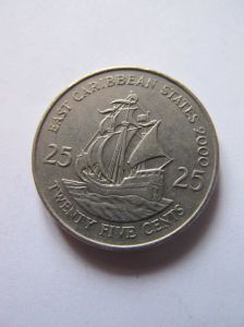 Восточно-Карибские штаты 25 центов 2000