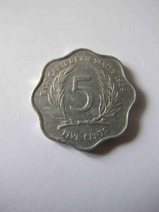 Восточно-Карибские штаты 5 центов 1989
