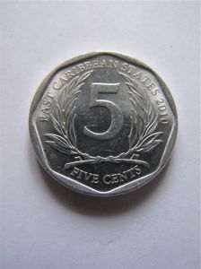 Восточно-Карибские штаты 5 центов 2010