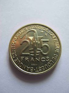 Западная Африка  25 франков 1980 ESSAI