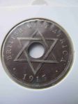 Монета Британская Западная Африка 1 пенни 1915 H