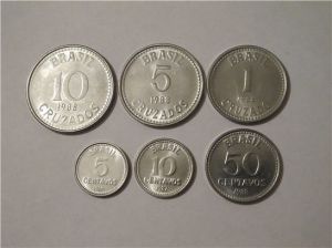 Набор монет Бразилия 1986-1988