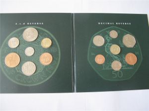 Набор монет Великобритания 1996 и монет традиционной британской системы до 1970г